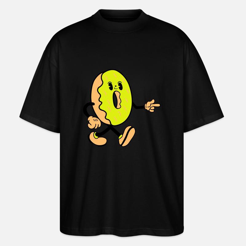 donut comic funny - Stanley/Stella Oversized Unisex Bio T-Shirt Blaster 2.0 - Schwarz