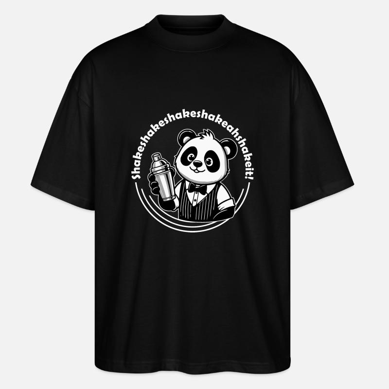 Panda Barkeeper Fun - Stanley/Stella Oversized Unisex Bio T-Shirt Blaster 2.0 - Schwarz