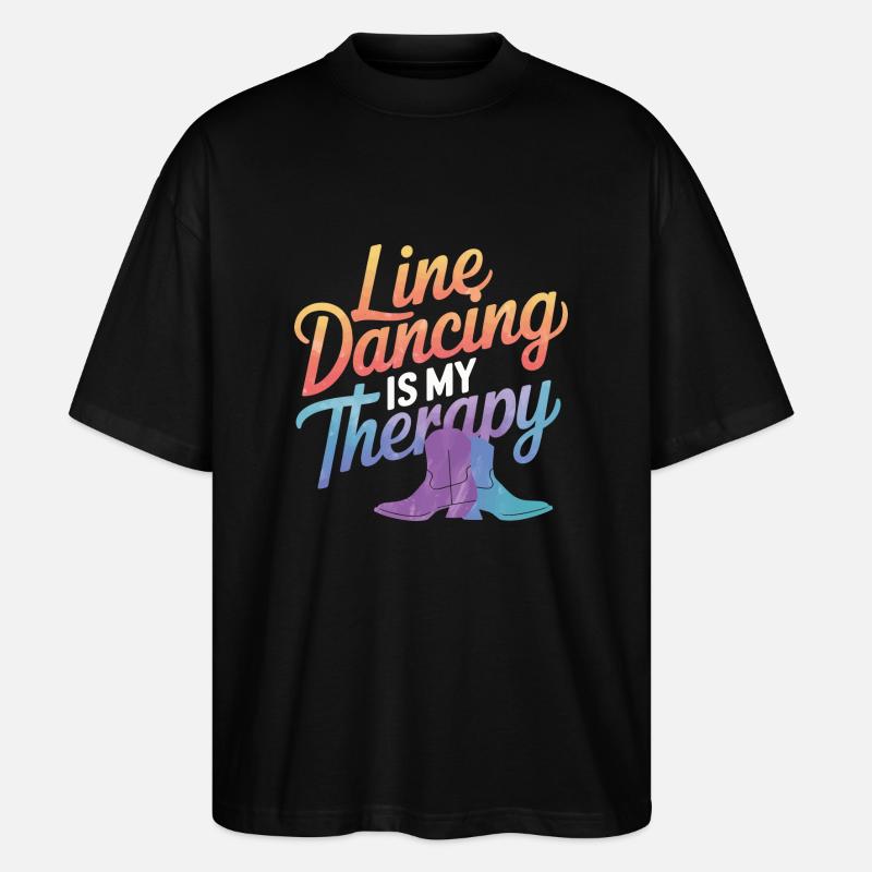 Line Dancing Tanzen Tänzer - Stanley/Stella Oversized Unisex Bio T-Shirt Blaster 2.0 - Schwarz