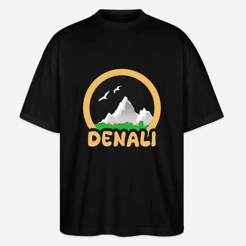 Trekking Denali - Stanley/Stella Oversized Unisex Bio T-Shirt Blaster 2.0 - Schwarz