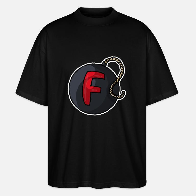 F Bomb - Stanley/Stella Oversized Unisex Bio T-Shirt Blaster 2.0 - Schwarz