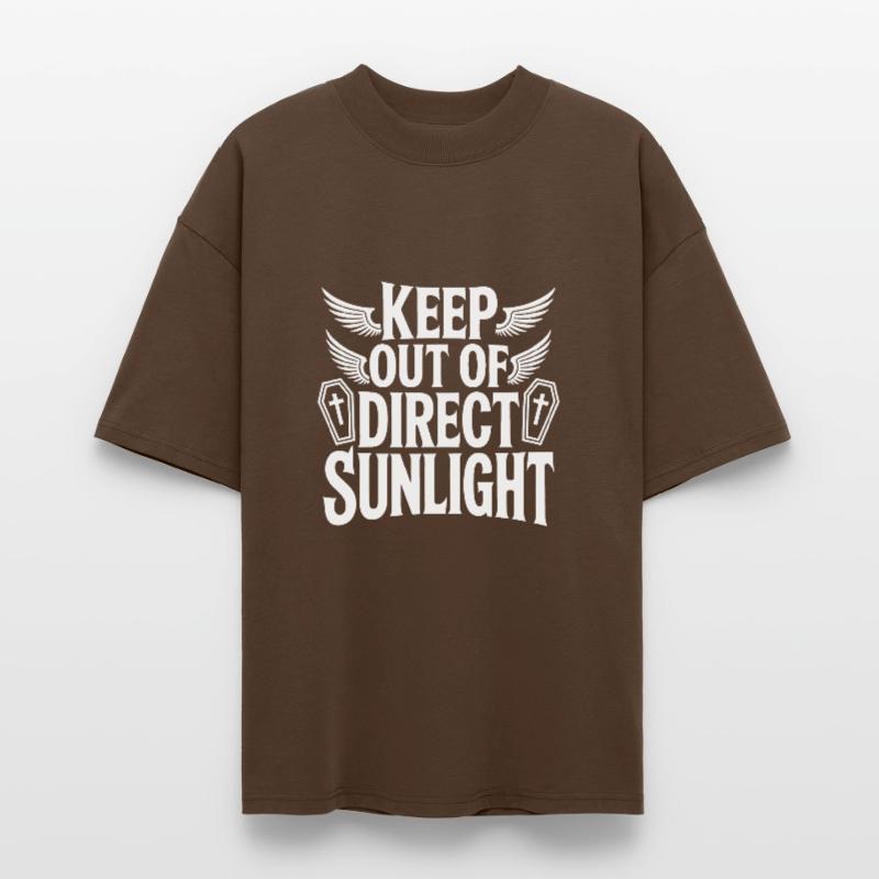 Keep out of direct sunlight! Vampire Goth Emo Stanley/Stella Oversized Unisex Organic T-shirt Blaster 2.0