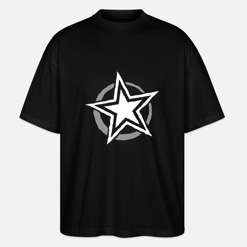 star & circle - Stanley/Stella Oversized Unisex Bio T-Shirt Blaster 2.0 - Schwarz
