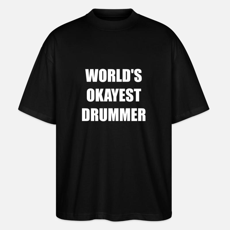 Drummer - Stanley/Stella Oversized Unisex Bio T-Shirt Blaster 2.0 - Schwarz