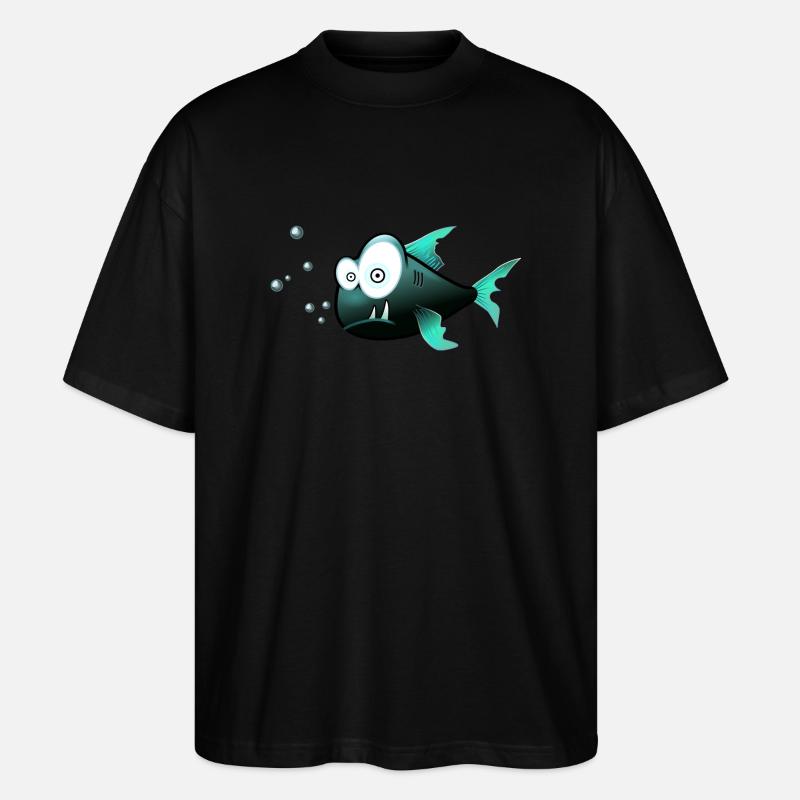 Fisch - Stanley/Stella Oversized Unisex Bio T-Shirt Blaster 2.0 - Schwarz