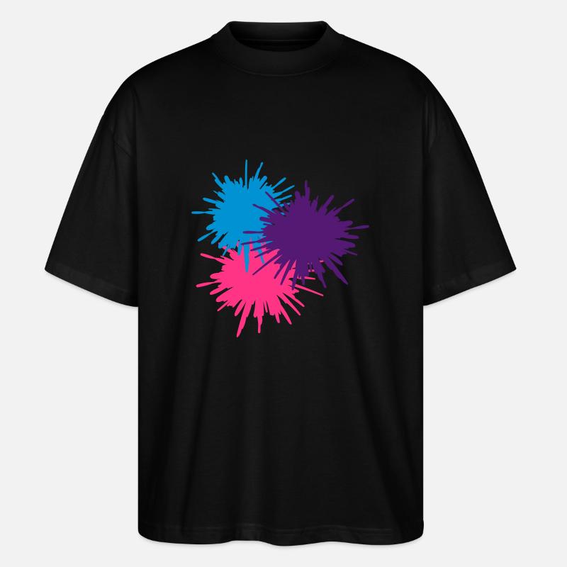 Paint splodge - Stanley/Stella Oversized Unisex Bio T-Shirt Blaster 2.0 - Schwarz