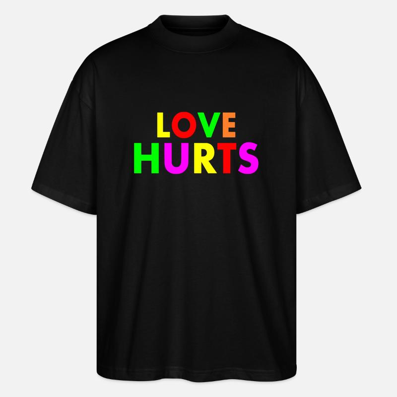 Love hurts - T-shirt bio Blaster 2.0 coupe oversize Stanley/Stella Unisexe - noir