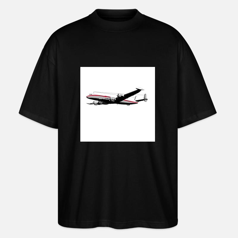 Flugzeug - Stanley/Stella Oversized Unisex Bio T-Shirt Blaster 2.0 - Schwarz
