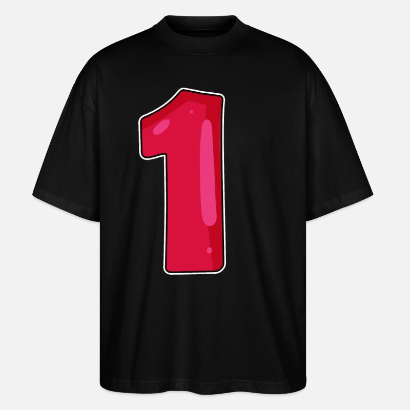 zahl 1 - Stanley/Stella Oversized Unisex Bio T-Shirt Blaster 2.0 - Schwarz
