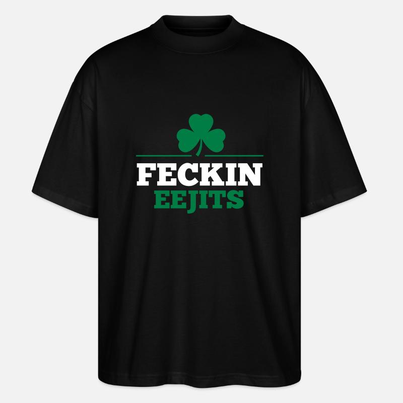 EEJITS DE FECKIN - T-shirt bio Blaster 2.0 coupe oversize Stanley/Stella Unisexe - noir