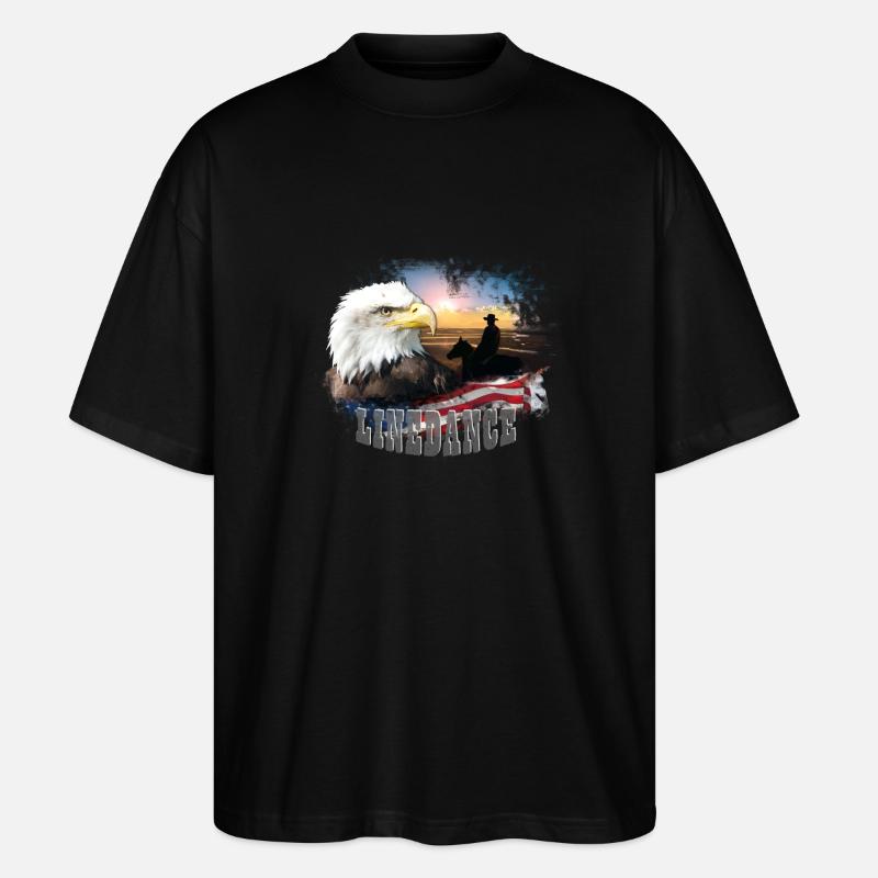 kl_linedance25a - Stanley/Stella Oversized Unisex Bio T-Shirt Blaster 2.0 - Schwarz