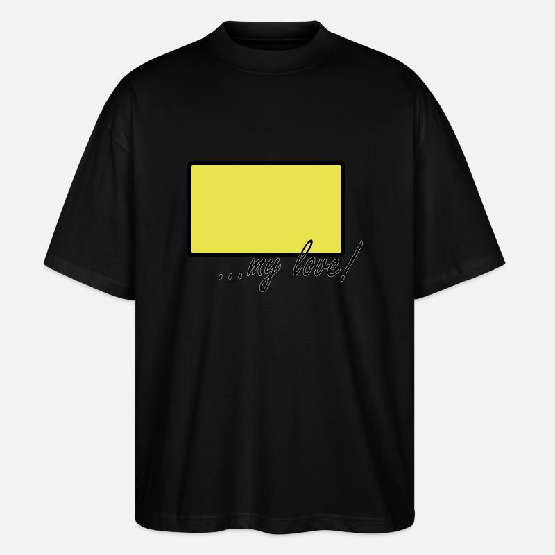 dorf my love - Stanley/Stella Oversized Unisex Bio T-Shirt Blaster 2.0 - Schwarz