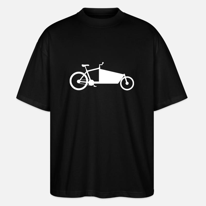 Cargo vélo silhouette blanc - T-shirt bio Blaster 2.0 coupe oversize Stanley/Stella Unisexe - noir
