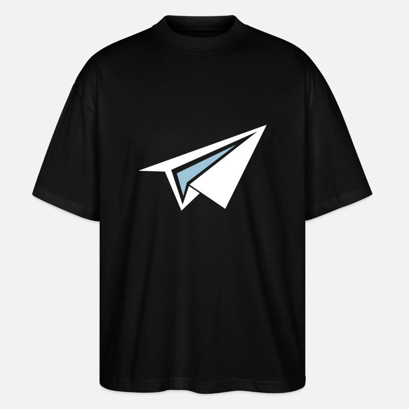 plan de l'avion de papier - T-shirt bio Blaster 2.0 coupe oversize Stanley/Stella Unisexe - noir
