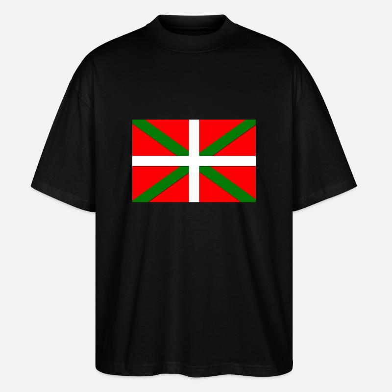 Basque flag - Stanley/Stella Oversized Unisex Organic T-shirt Blaster 2.0 - black