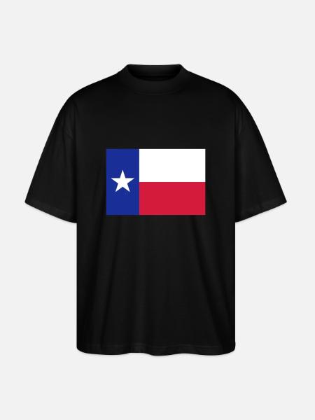 Flag Texas - Stanley/Stella Oversized Unisex Organic T-shirt Blaster 2.0 - black