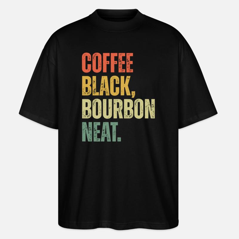 Café Bourbon Noir Pur - T-shirt bio Blaster 2.0 coupe oversize Stanley/Stella Unisexe - noir