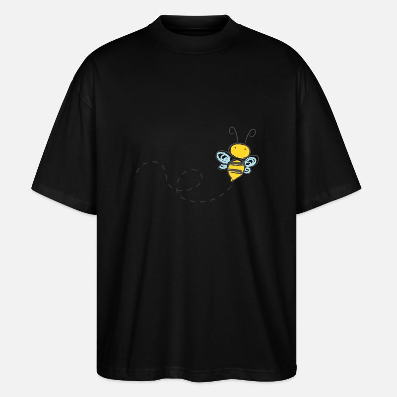 Biene,wilde Biene,Comic - Stanley/Stella Oversized Unisex Bio T-Shirt Blaster 2.0 - Schwarz