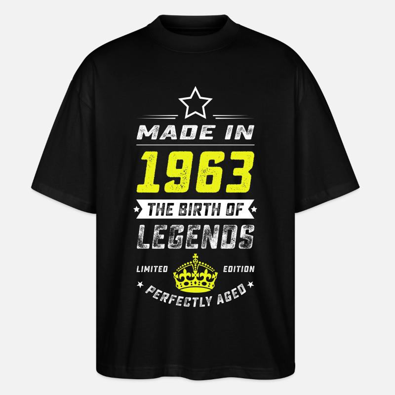 MADE IN 1963 - Stanley/Stella Oversized Unisex Bio T-Shirt Blaster 2.0 - Schwarz