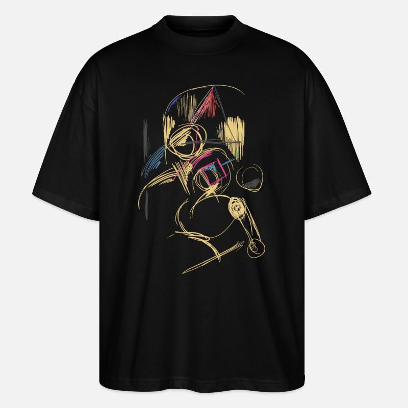 abstrait - T-shirt bio Blaster 2.0 coupe oversize Stanley/Stella Unisexe - noir
