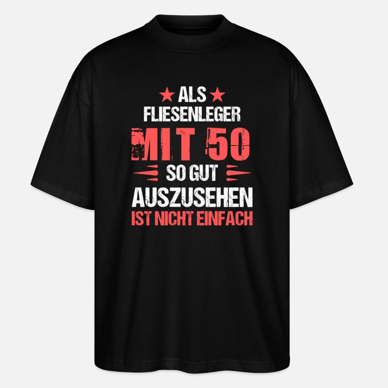 With 50 good-looking tiler - Stanley/Stella Oversized Unisex Organic T-shirt Blaster 2.0 - black