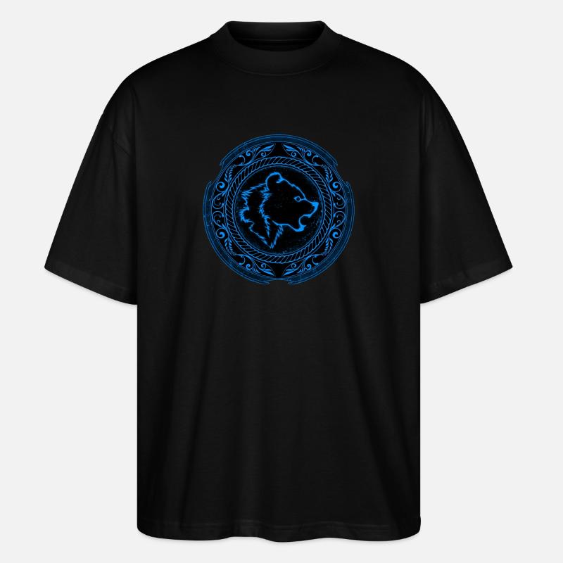 Walhalla Wikinger Bär Bärensymbol - Stanley/Stella Oversized Unisex Bio T-Shirt Blaster 2.0 - Schwarz