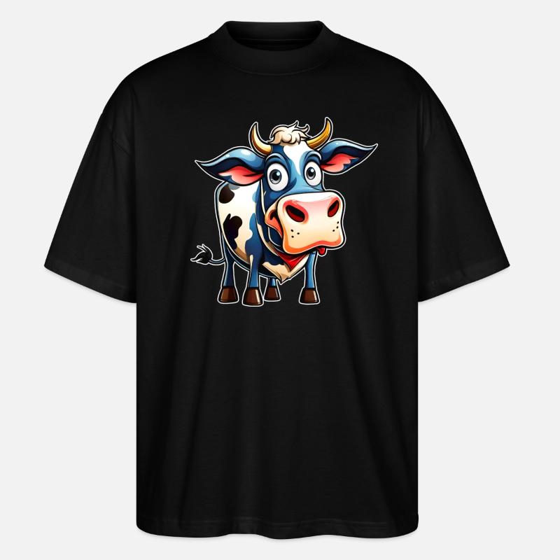 Drôle de vache - T-shirt bio Blaster 2.0 coupe oversize Stanley/Stella Unisexe - noir