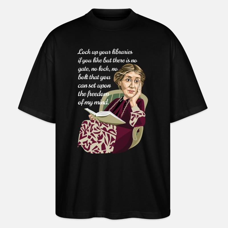Virginia Woolf - Stanley/Stella Oversized Unisex Organic T-shirt Blaster 2.0 - black