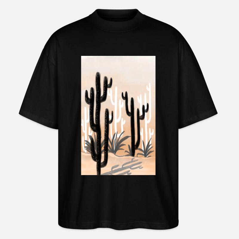 Kaktus 3 - Stanley/Stella Oversized Unisex Bio T-Shirt Blaster 2.0 - Schwarz