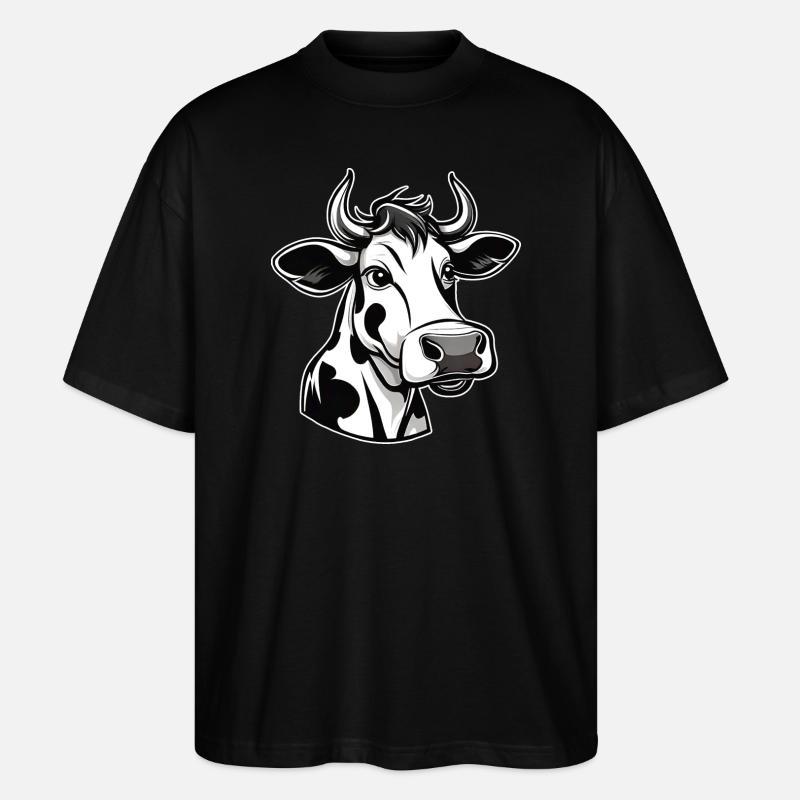 Mignon Moo Cow - T-shirt bio Blaster 2.0 coupe oversize Stanley/Stella Unisexe - noir
