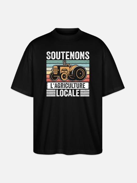 Let's support local agriculture - Stanley/Stella Oversized Unisex Organic T-shirt Blaster 2.0 - black