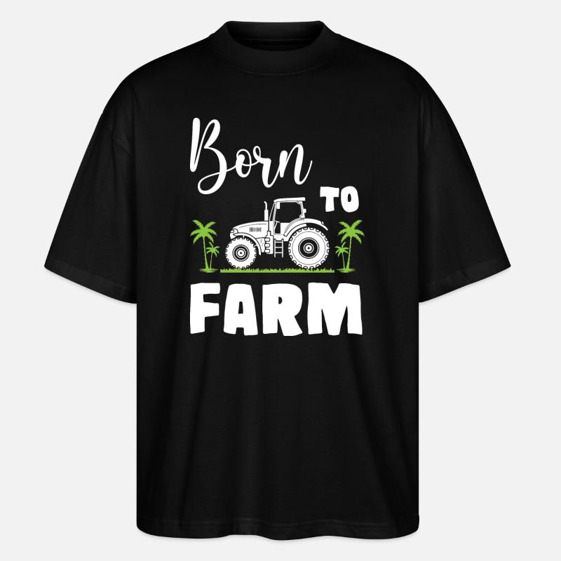 Né à la ferme - T-shirt bio Blaster 2.0 coupe oversize Stanley/Stella Unisexe - noir
