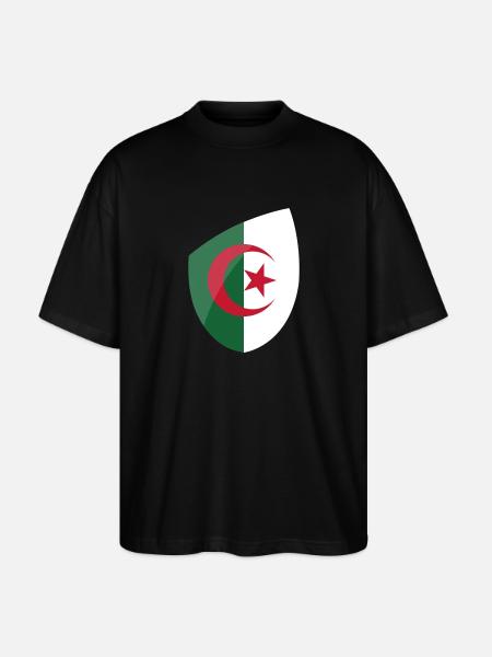 Drapeau Algérie - T-shirt bio Blaster 2.0 coupe oversize Stanley/Stella Unisexe - noir