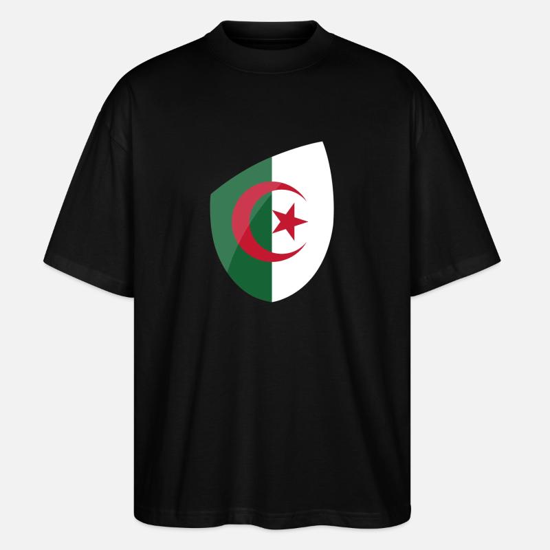 Drapeau Algérie - T-shirt bio Blaster 2.0 coupe oversize Stanley/Stella Unisexe - noir