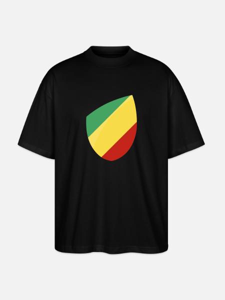 Drapeau Congo - T-shirt bio Blaster 2.0 coupe oversize Stanley/Stella Unisexe - noir