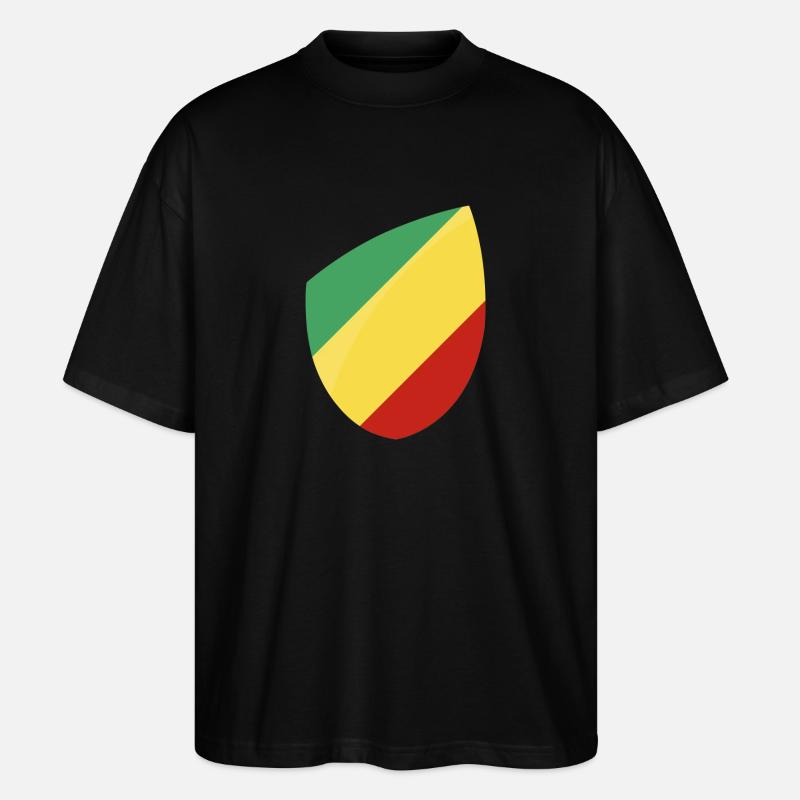 Drapeau Congo - T-shirt bio Blaster 2.0 coupe oversize Stanley/Stella Unisexe - noir