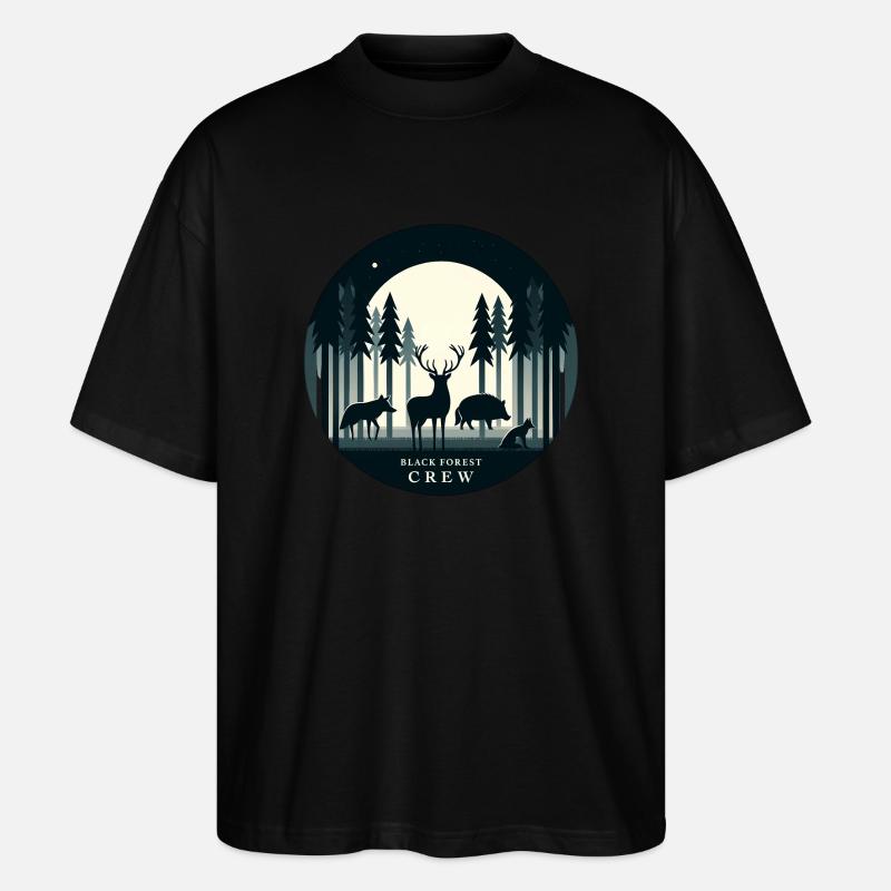 Black Forest Crew - Stanley/Stella Oversized Unisex Bio T-Shirt Blaster 2.0 - Schwarz