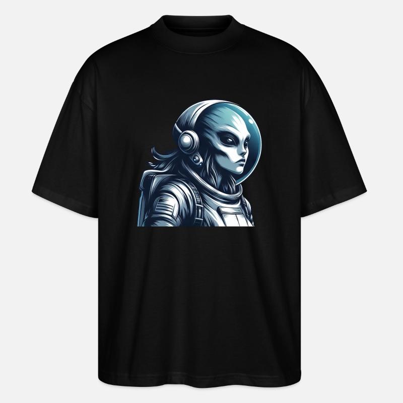 Exploration spatiale d’astronautes extraterrestres - T-shirt bio Blaster 2.0 coupe oversize Stanley/Stella Unisexe - noir