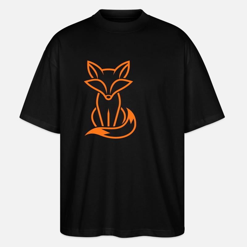 Fuchs - Stanley/Stella Oversized Unisex Bio T-Shirt Blaster 2.0 - Schwarz