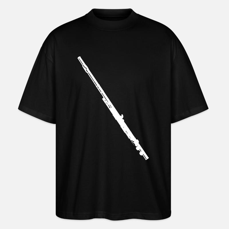 Querfloete - Stanley/Stella Oversized Unisex Bio T-Shirt Blaster 2.0 - Schwarz