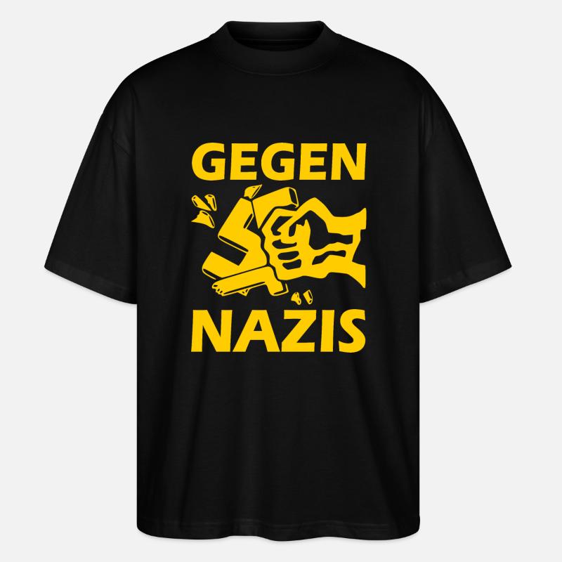 Gegen nazis - Stanley/Stella Oversized Unisex Bio T-Shirt Blaster 2.0 - Schwarz