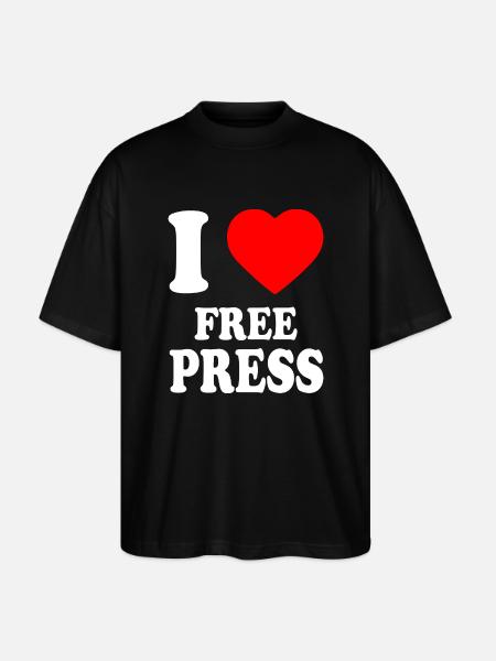 i love free press - Stanley/Stella Oversized Unisex Organic T-shirt Blaster 2.0 - black