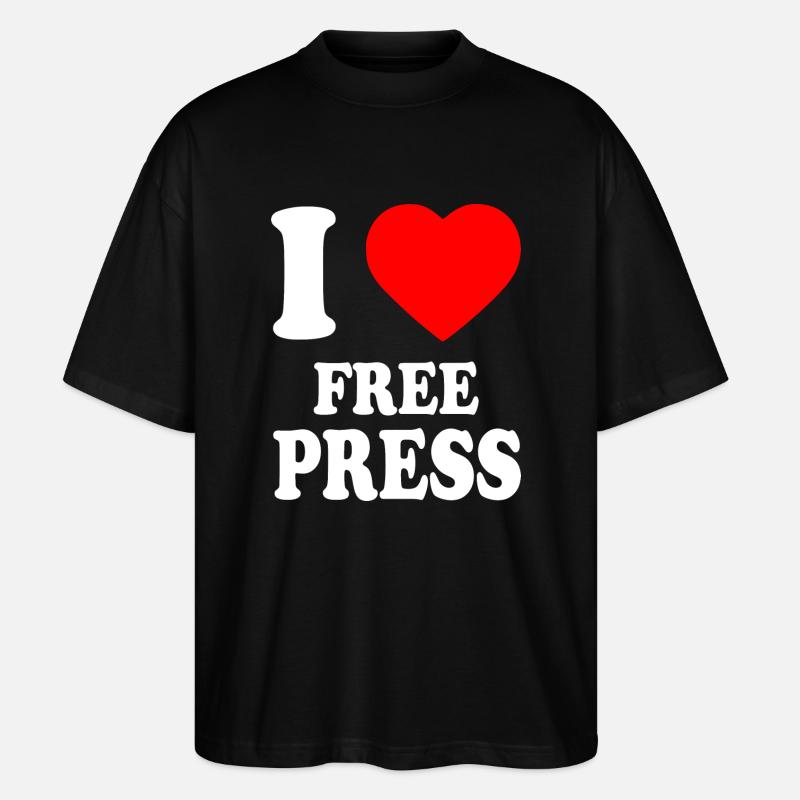 i love free press - Stanley/Stella Oversized Unisex Organic T-shirt Blaster 2.0 - black