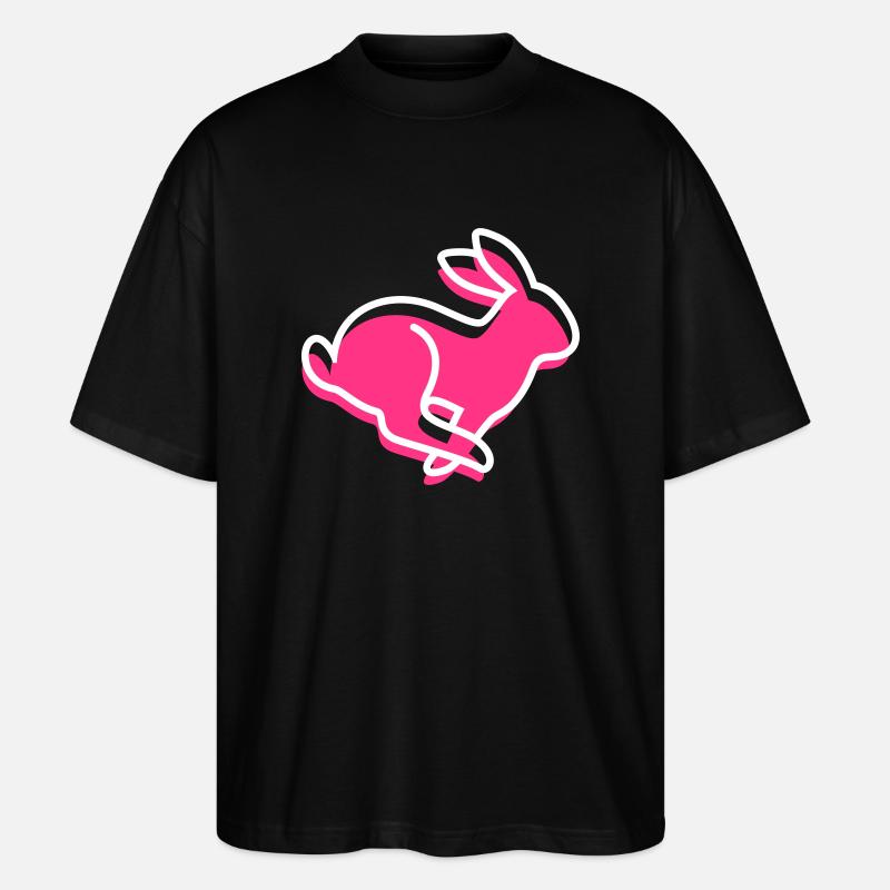 Ein laufender Hase - Stanley/Stella Oversized Unisex Bio T-Shirt Blaster 2.0 - Schwarz