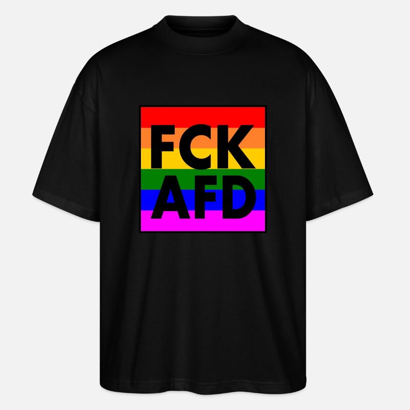 Fck afd - Stanley/Stella Oversized Unisex Bio T-Shirt Blaster 2.0 - Schwarz