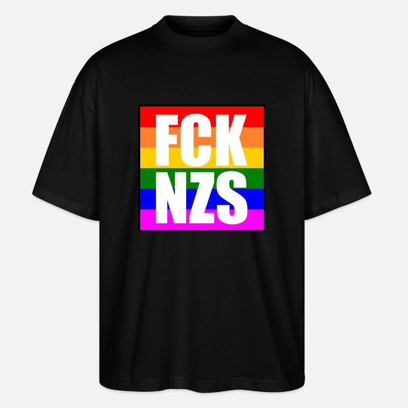 Fck nzs - Stanley/Stella Oversized Unisex Bio T-Shirt Blaster 2.0 - Schwarz