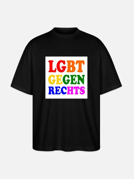 Lgbt gegen rechts - Stanley/Stella Oversized Unisex Bio T-Shirt Blaster 2.0 - Schwarz