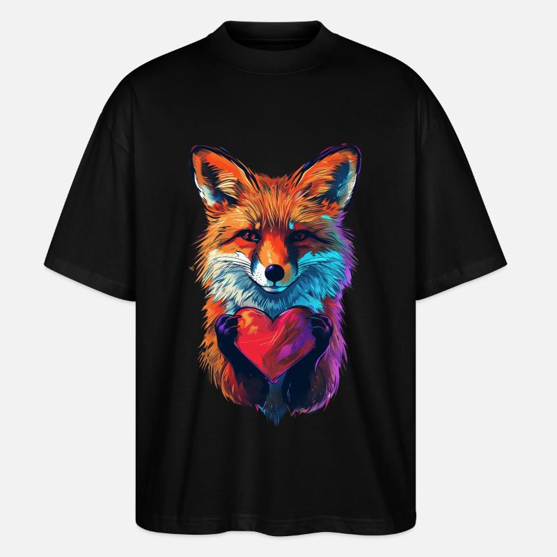 Fuchs - Stanley/Stella Oversized Unisex Bio T-Shirt Blaster 2.0 - Schwarz