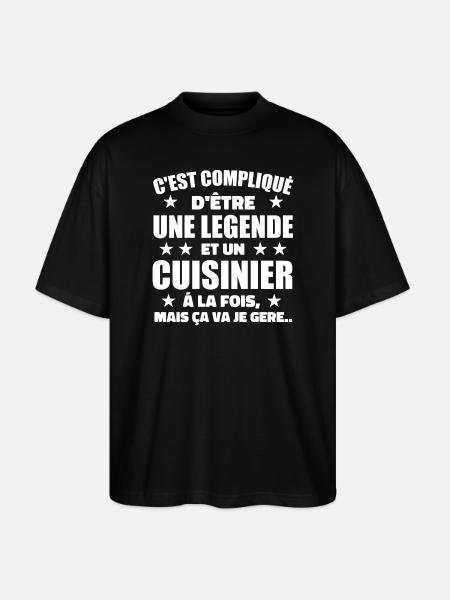 Legend & Cook Cook Gift Idea - Stanley/Stella Oversized Unisex Organic T-shirt Blaster 2.0 - black
