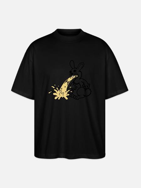 Bunny pukes - Stanley/Stella Oversized Unisex Organic T-shirt Blaster 2.0 - black